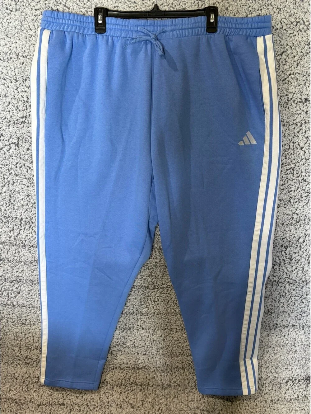 Adidas Essentials 3 Stripes Fleece Sweatpants 3XLT Tall Blue NWT JX0752